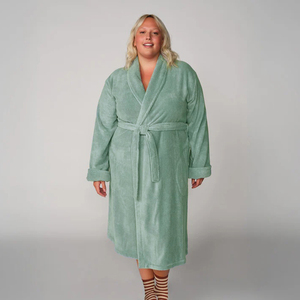 Albornoz Extra Grande <span class=keywords><strong>de</strong></span> Felpa <span class=keywords><strong>de</strong></span> Algodón para Mujer, Fabricado Directamente en Fábrica, con Logotipo Personalizado - Product Image 1