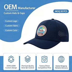Casquette de baseball souple à visière plate style Hip Hop urbain avec boucle YKK, broderie 6 panneaux, logo personnalisé - Product Image 1