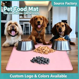Nouveau tapis d'alimentation en silicone pour animaux domestiques, anti-déversement, antidérapant, imperméable et facile à nettoyer, pour chats et chiens - Product Image 1