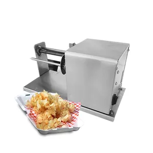 Sıcak satış otomatik ticari Tornado patates Spiral dilimleyici kesici/otomatik döner patates doğrayıcı makinesi bahar patates doğrayıcı
