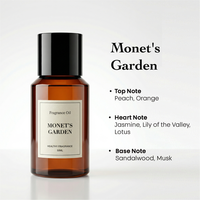 Prix d'usine, huile parfumée Monet's Garden 50 ml, notes florales fraîches classiques, huile parfumée naturelle, huile aromatique en gros