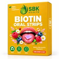 Nouveauté : Bandes buvables à la biotine pour cheveux, ongles et peau, avec biotine, acide folique et vitamine E. Un comprimé par jour.