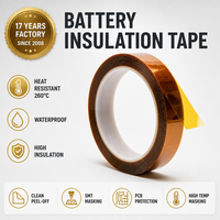 Ruban de masquage industriel en polyimide sans résidus, haute température, adhésif silicone simple face, support papier, vente en gros