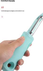 Éplucheur de légumes et de fruits ergonomique avec poignées pivotantes, éplucheur de pommes de terre avec éliminateur de yeux intégré - Product Image 4