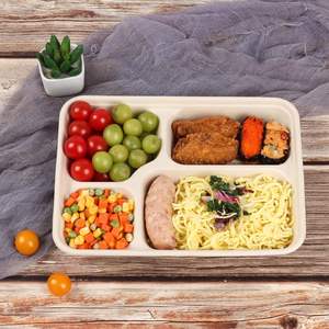 Caja de papel de almuerzo de pulpa de bagazo de caña de azúcar desechable biodegradable 100%, contenedor de embalaje de alimentos <span class=keywords><strong>para</strong></span> <span class=keywords><strong>llevar</strong></span> <span class=keywords><strong>para</strong></span> comer cómodamente - Product Image 1