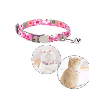 Kalung Kucing Mewah Model Lepas Pasang, Dapat Disesuaikan untuk Anak Kucing dan Hewan Peliharaan Kecil, Terbuat dari Poliester yang Tahan Lama dengan Lonceng - Product Image 4