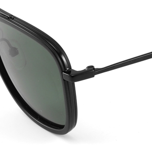 Pilot Style Rectangle Sunglasses Full Rim Black Frame Green Lenses UV400 Protection Unisex Outdoor Use - Product Image 4