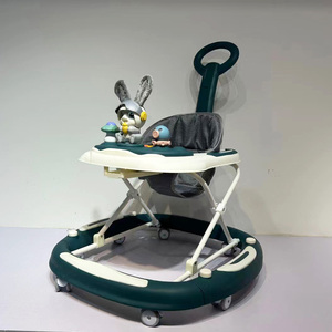 Marche-bébé pliable fiable avec cadre en plastique, lumières clignotantes, <span class=keywords><strong>chansons</strong></span> amusantes, jouets rotatifs et réglage de la hauteur - Product Image 6