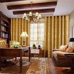 Ricchezza e splendido Hotel appartamento ufficio telecomando intelligente tenda Jacquard colore <span class=keywords><strong>oro</strong></span> - Product Image 3