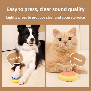 Jouet interactif pour animaux <span class=keywords><strong>de</strong></span> compagnie avec bouton <span class=keywords><strong>de</strong></span> communication, jouet vocal parlant pour <span class=keywords><strong>chien</strong></span>, dispositif d'entraînement avec cloche, boîte à pression pour enregistrement sonore - Product Image 3