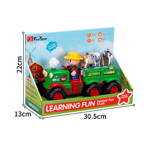 FiveStar fabbrica nuovo arrivo divertimento per bambini giocattolo di plastica Farmer camion rimorchio con suono animale trattore giocattolo altri veicoli giocattolo - Product Image 5