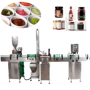 Fully Automatic Glass Bottle Jar Capping Machines Metal Cover Vacuum Capping Machine For Ketchup Thick Paste Fruit Jam