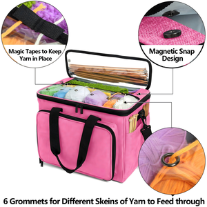 Grande Organizzatore per Filati, Portaoggetti per Uncinetto e Accessori, Borsa Portatile per Amanti del Crochet - Product Image 3