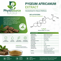 Extrait naturel de Pygeum Africanum 25% Phytostérols Poudre d'écorce de Prunus Africana pour la santé de la prostate