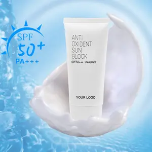 Own Brand Spot Facial Skin Care SPF 50 Whitening Sunscreen Lotion Sunscreen Cream Lady's Beauty Cosmetics Makeup Sport Sunscreen