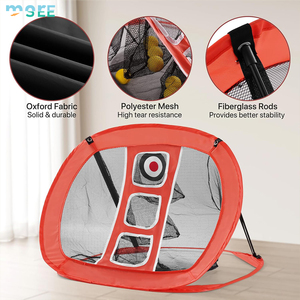 SeeMore Juegos de interior al aire libre Precisión de astillado Práctica de swing Regalo de golfista Práctica de golf Objetivo de red con alfombrilla y pelotas - Product Image 5