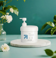 300ml 400ml 800ml PP Bouteilles en plastique blanc Couvercle à vis Couvercle remplaçable pour masque capillaire Crème pour le visage Gommage du corps Autres cosmétiques