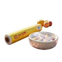 Film alimentaire en PVC de qualité alimentaire avec logo personnalisable, film alimentaire transparent en PVC pour fruits et légumes, rouleau de film alimentaire pour la cuisine et la restauration