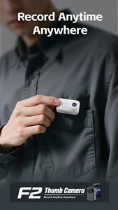 กล้องกีฬาขนาดเล็กพกพา 2K F2 Thumb Sports Camera Pocket Sports Cam หน้าจอ 1.47 นิ้ว มุมกว้าง 120 องศา กล้องบันทึกวิดีโอขนาดเล็ก ชุดกล้องกีฬาพกพา รุ่น SP01 - Product Image 6