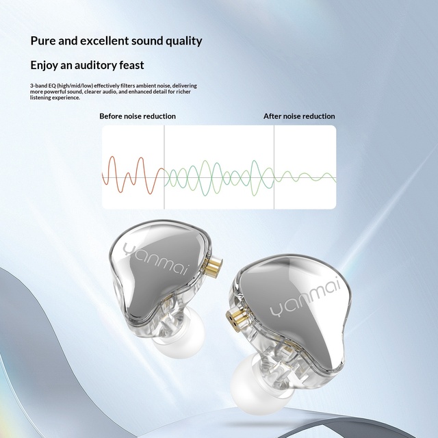 Manufacturer-exclusive New In-ear Headphones Hi-Fi Gaming Live-streaming Monitoring; Ear-hook Design; Wired 3.5mm Interface;