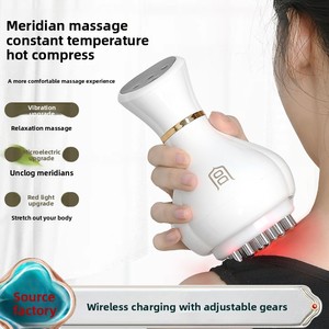 Appareil de modelage corporel électrique chauffant USB, brosse de <span class=keywords><strong>massage</strong></span> des méridiens, appareil de <span class=keywords><strong>massage</strong></span> Gua Sha, masseur de drainage lymphatique anti-graisse - Product Image 5