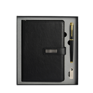 Custom Logo A5 PU Leather Cover Diary <b>Journal</b> <b>Planners</b> Business Customized Notebooks Gift Set With Pen - Product Image 1