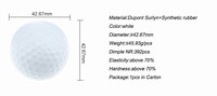 Paquet personnalisé de qualité Balles de golf longue distance 2-4 couches de matériau uréthane et Surlyn Dureté douce avec logo imprimé