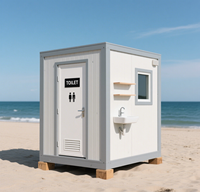 Conteneur mobile de luxe 40 pieds, toilettes et douche amovibles, panneaux sandwich, design moderne pour hôtels, supermarchés, parcs, garantie 5 ans