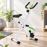 Vélo d'exercice pliable magnétique K-FIT Best Seller GS-8319A, 8 niveaux de résistance, double transmission par courroie, pour entraînement cardio en intérieur