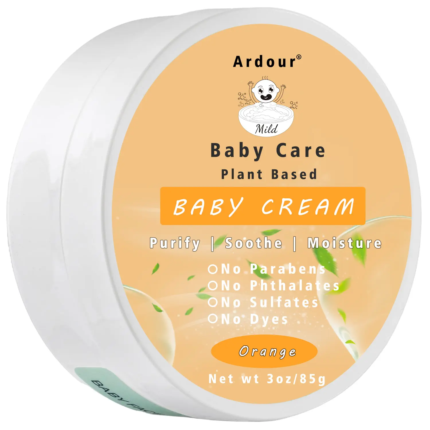 Orange Baby Cream Lotion For Babies Kids Children Newborn Infants Gentle For Baby Body And Face Skin Care Butter Balm