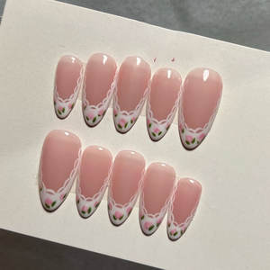 Vente en gros nouveau style presse sur ongles <span class=keywords><strong>manucure</strong></span> Art couverture complète ongles faits à la main ongles de doigt en acrylique avec diamant - Product Image 1