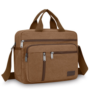 Washed Canvas Single Shoulder Portable <b>Men</b> Laptop <b>Bag</b> Large Capacity Simple Casual Crossbody Messenger <b>Bag</b> - Product Image 5