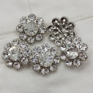 20mm thời trang trang trí rõ ràng Tinh thể thủy tinh nút Thạch Hoa <span class=keywords><strong>Shank</strong></span> nút - Product Image 3