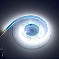 Bande LED COB 320 LED/m, 8 mm de large, DC12V/24V, 10W/m, en cuivre, avec capteur tactile USB, interrupteur dimmable, découpable, pour rétroéclairage de miroir de salle de bain