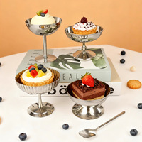 Tazón de Helado de Acero Inoxidable 304, Copa Premium para Pudín, Vaso para Postre, Vajilla de Grado Alimenticio para Hotel, Restaurante, Bar, Dulces