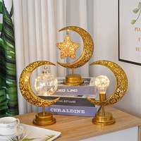 Décorations de Ramadan à Lumière LED Aïd Moubarak pour la Maison, Décor de Fête Islamique Musulmane, Lanterne de Ramadan Kareem
