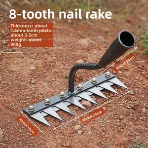 Thép cào móng tay làm cỏ vườn dụng cụ cầm tay cho nông nghiệp đào Hoang Dã súp lơ xẻng để trồng rau nới lỏng đất - Product Image 5