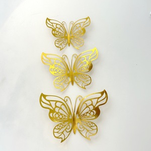 12 pièces/sac Décoration de gâteau en acrylique double face style papillon Ins pour la fête des mères et les anniversaires, fournitures de décoration de gâteaux - Product Image 4