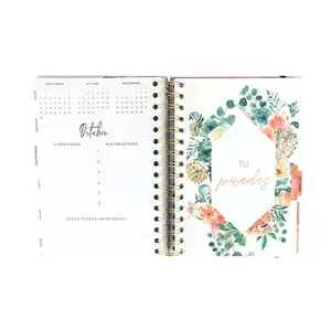 Usine en gros bonne qualité prix bas académique <span class=keywords><strong>2022</strong></span> A4 planificateur d'organisateur personnalisé quotidien - Product Image 1