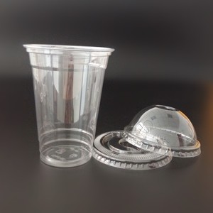 Venta al por mayor personalizado 10 12 14 16 20 24 oz taza de plástico transparente desechable para mascotas con tapa plana de cúpula para <span class=keywords><strong>café</strong></span> helado - Product Image 5