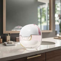Tire-lait électrique mains libres entièrement automatique, collecteur de lait portable en forme de petite gourde, à débit lent, en silicone et PP, invisible