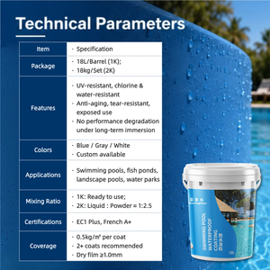 Lechada Impermeabilizante Cristalina Permanente Auto-Reparable para Cimentaciones Subterráneas, Recubrimiento Impermeabilizante para Piscinas de Hormigón - Product Image 4