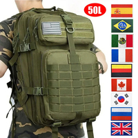 Sac à dos tactique AYPPRO Ultimate Soccer Cup Fan 45L, sac de voyage avec patch drapeau national, logo personnalisé, équipement d'équipe, prêt à être expédié