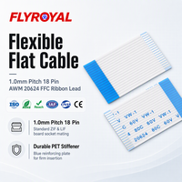 Câble plat flexible 1,0 mm de pas, 18 broches, FPC AWM 20624 80C 60V, câble ruban pour TV LCD, autoradio, DVD, câble ruban FFC personnalisé