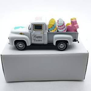 Adorno de Conejo de Pascua, Decoración Vintage, Modelo de <span class=keywords><strong>Coche</strong></span> <span class=keywords><strong>Antiguo</strong></span>, Camioneta de Aleación - Product Image 5