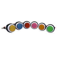 Bouton de console de jeu A4 de style américain, rond de 33 mm, verrouillable, détachable, à réinitialisation automatique, 5A 12V