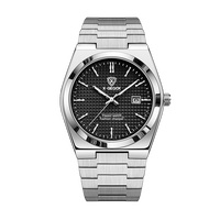Montre unique pour homme en argent, bracelet en quartz, calendrier lumineux, simple, décontractée, montre exclusive pour homme en acier inoxydable