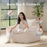 Léger soutien blanc fourrure lapin fourrure pouf chaise déchiqueté mousse à mémoire de forme moelleux pouf canapés Chaise longue canapé