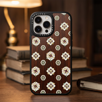 Nouvelle coque de téléphone antichoc et étanche en verre trempé et TPU, motif chinois brun vintage, protection personnalisée