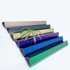Bande décorative en acier inoxydable doré PVD EX517 en forme de L pour revêtement mural de carrelage intérieur de luxe, décoration d'ingénierie - Product Image 6